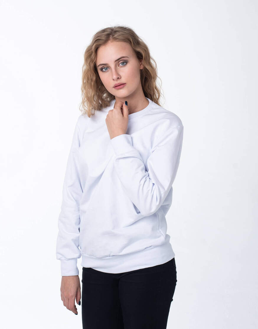 Белый женский свитшот оптом