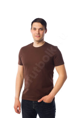 Мужская футболка шоколадного цвета Мужская футболка шоколадного цвета